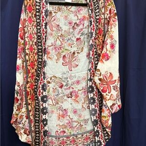 Kachel Anthropologie Floral Boho Kimono Cardigan One Size Festival Layer beach